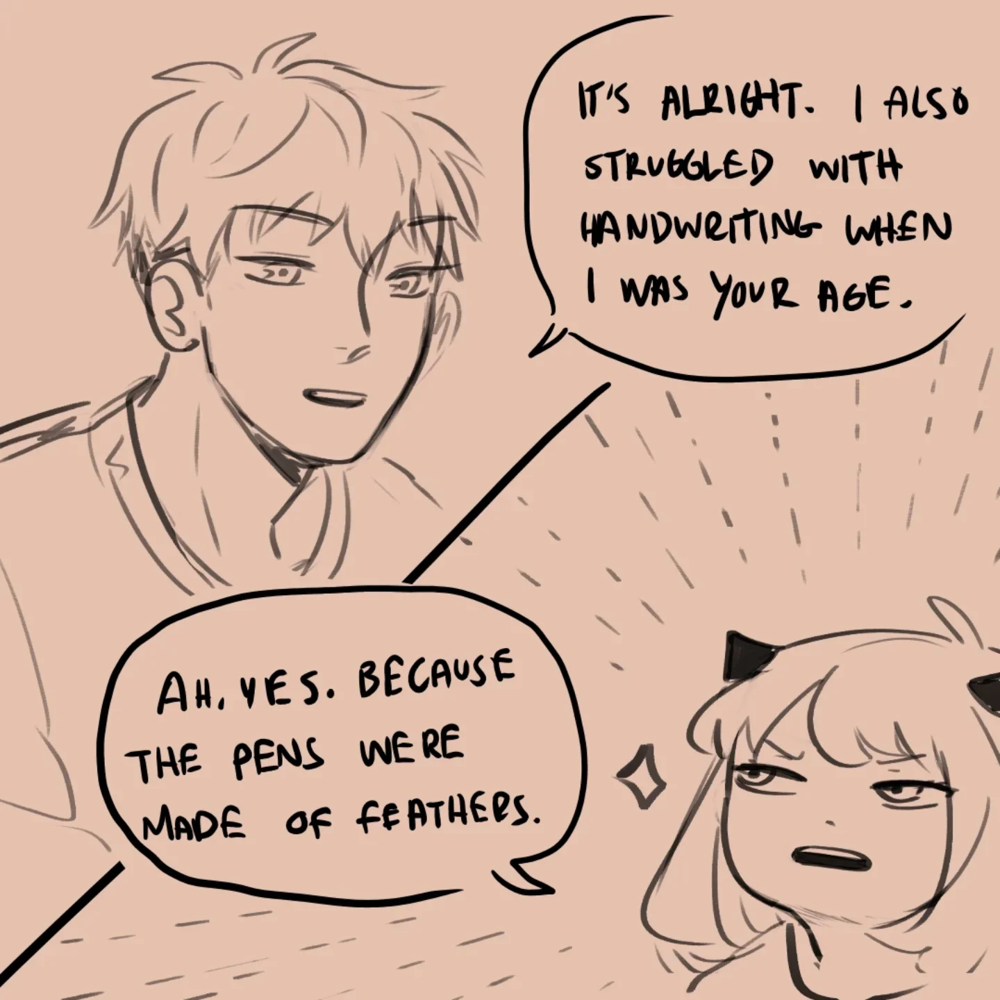 another old one today. life has been Rough ™️ and I don't anticipate making something new any time soon so I figured I might as well post something even if it's years old 😶‍🌫️

tags

...

#spyxfamily #sxf #loidforger #anyaforger #loid #anya #twilight #myart #anime #manga