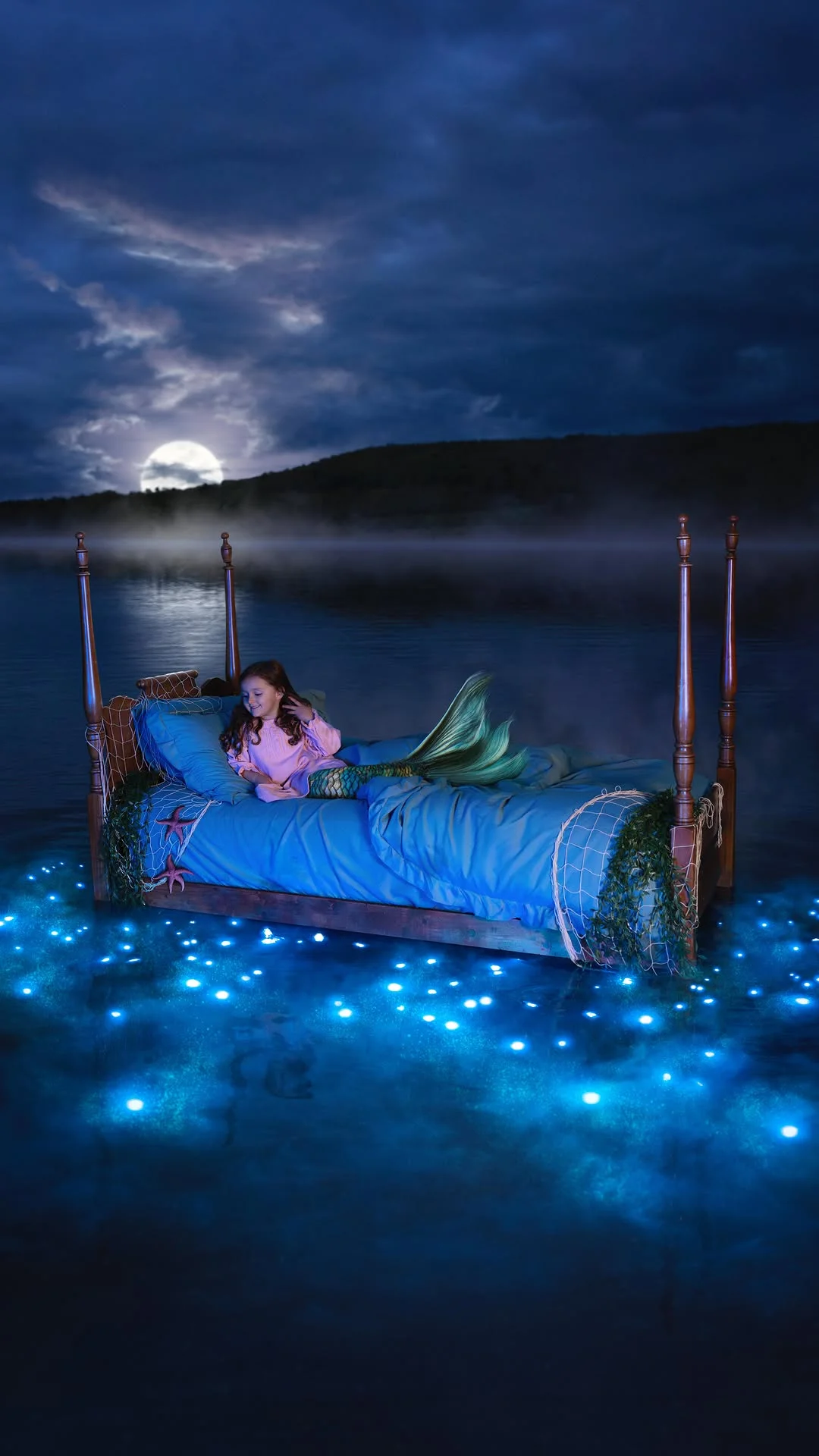 Our family made a bed float for a mermaid photo! 😳🧜‍♀️ #AdobePartner 

For this photo, we wanted to create a