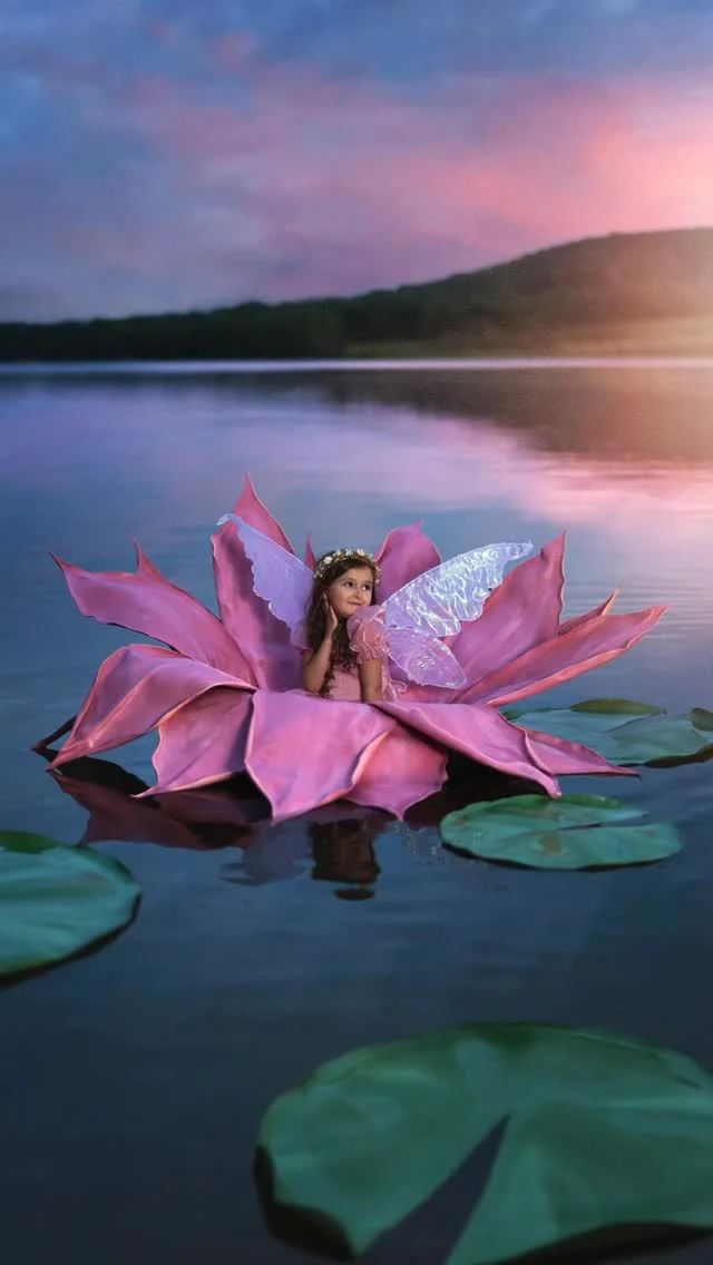 How our family made a giant flower float for a photo 😳🌸 #CanonPartner We wanted to make a realistic floating